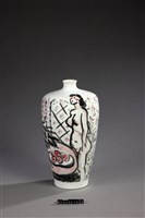 裸女彩繪小口瓶藏品圖，第1張